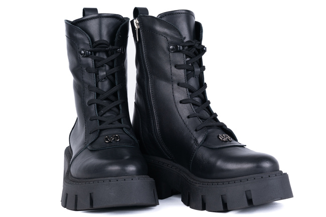 Trapery damskie na traktorowej podeszwie Łukbut 26240-3-Z-001 