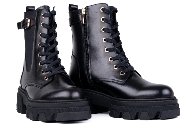 Trapery damskie na traktorowej podeszwie Łukbut 26590-3-Z-001