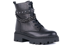 Trapery damskie na traktorowej podeszwie Łukbut 26670-3-Z-001