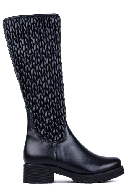 Kozaki damskie skórzane na szerszą łydkę Łukbut 29260-3-Z-001 