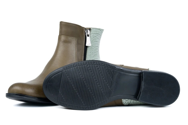 Botki damskie oliwka Łukbut 13270-3-Z-010-138