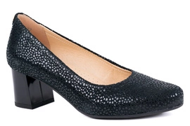 Skórzane czółenka damskie na słupku Łukbut 23160-3-J-FOLIA