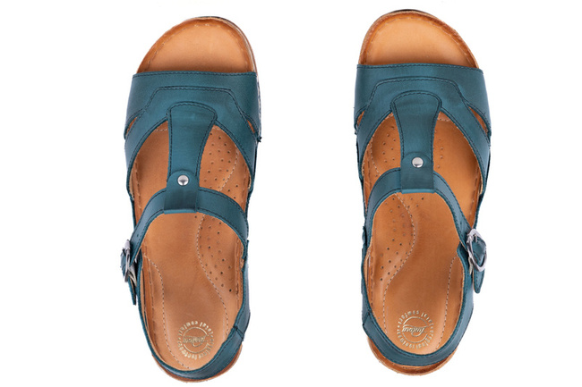 Sandały damskie na szersze stopy komfortowe Łukbut 11010-3-L-435 