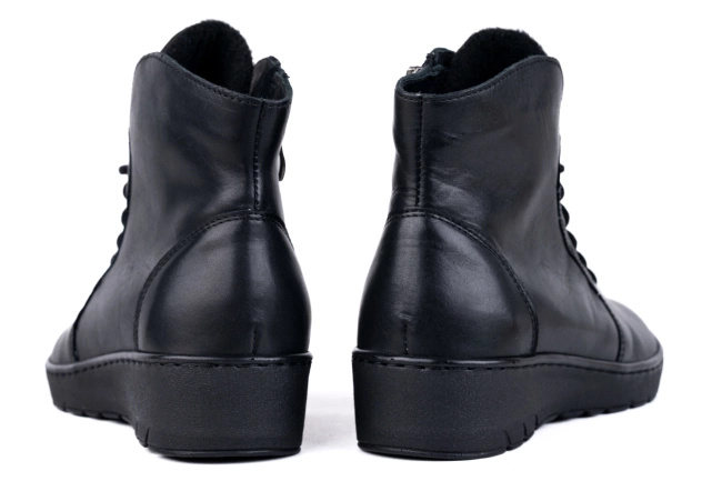 Trzewiki damskie czarne Łukbut 27190-3-Z-100 