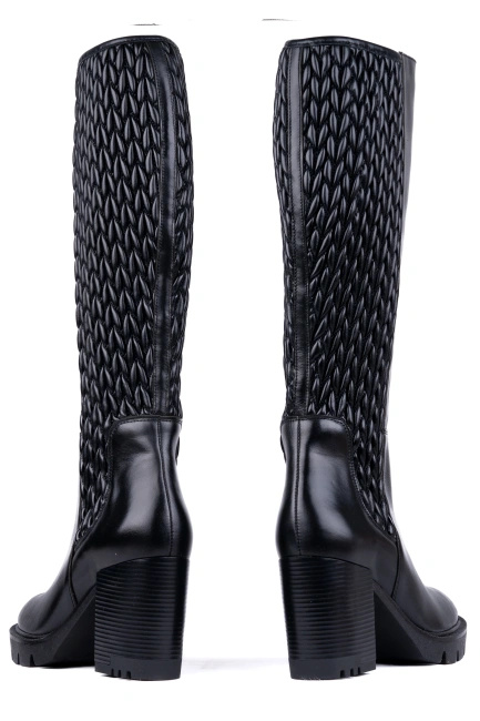 Kozaki damskie skórzane na szerszą łydkę Łukbut 29240-3-Z-001