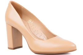 Klasyczne czółenka damskie beżowe Łukbut 24220-3-J-585