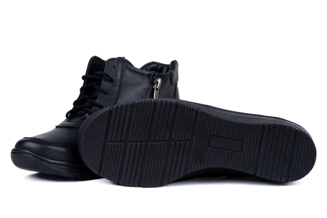 Botki damskie komfortowe na koturnie Łukbut 19160-3-Z-001