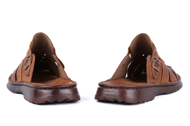 Brązowe klapki męskie Łukbut 9610-4-L-002