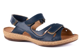 Sportowe sandały damskie na rzepy granatowe Łukbut 637