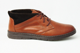 Męskie trzewiki na co dzień brązowe Łukbut 1787