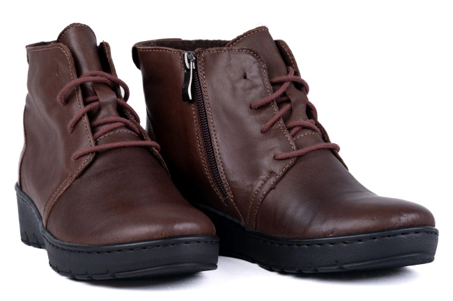 Trzewiki damskie brązowe Łukbut 13240-3-Z-330 