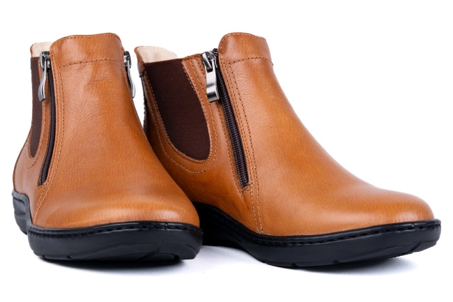 Jesienno- zimowe trzewiki damskie rude, Łukbut 11890-3-Z-068