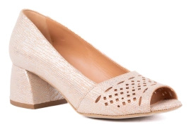 Złote czółenka z odkrytym noskiem  21690-3-L-164