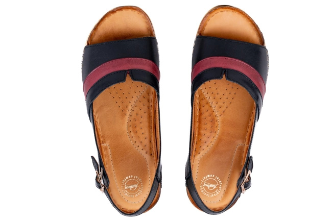 Komfortowe sandały damskie , komfortowe na tęższe stopy Łukbut 11040-3-L-100 