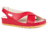 Sandałki na lato czerwone Łukbut 18280-3-L-505
