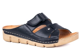 Klapki damskie czarne Łukbut 555