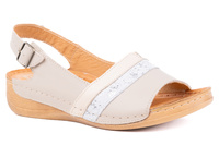 Komfortowe sandały damskie , komfortowe na tęższe stopy Łukbut 11040-3-L-380