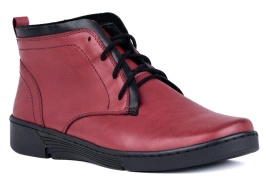 Trzewiki damskie  w bordowym kolorze Łukbut 19060-3-Z-209