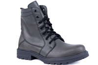 Ciepłe trapery w szarym kolorze Łukbut 6140-3-Z-035