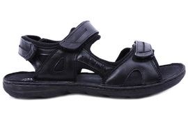 Męskie sandały czarne na rzepy Łukbut 991