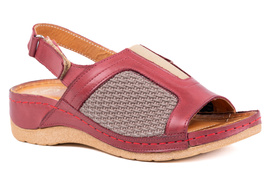 Sandały damskie  na wysokie podbicie i tęgie stopy , ochraniające haluks Łukbut  15460-3-L-209