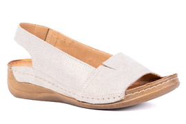 Komfortowe sandały damskie,złote Łukbut 16440-3-L-697