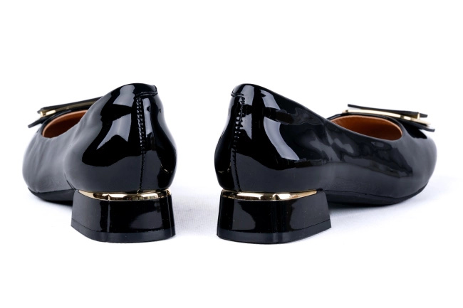 Baleriny damskie z noskiem kwadratowym Łukbut 28660-3-J-601 