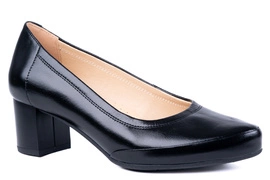 Skórzane czółenka damskie na słupku Łukbut 23260-3-J-001