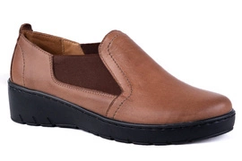 Czółenka damskie Łukbut brązowe 14500-3-J-153