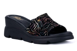 Eleganckie klapki na obcasie Łukbut 26890-3-L-684