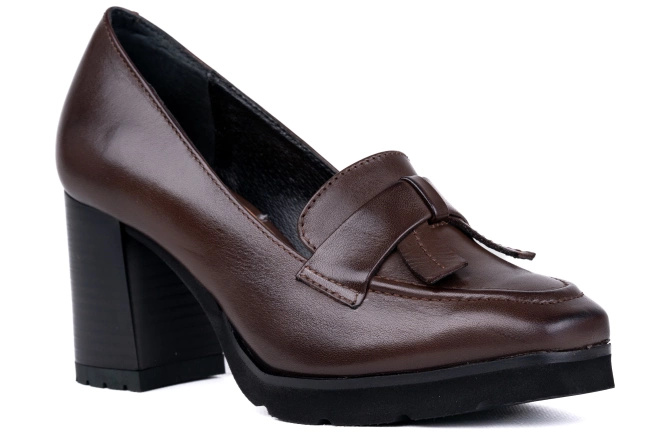 Skórzane czółenka damskie Łukbut 29030-3-J-330