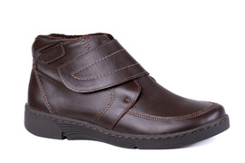 Lekkie skórzane brązowe trzewiki damskie Łukbut 6760-3-Z-330