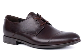 Brązowe wizytowe półbuty męskie Łukbut 23990-4-J-330