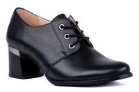 Czółenka na klocku klasyczne czarne Łukbut 21870-3-J-001