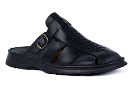 Czarne klapki męskie Łukbut 961