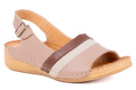 Komfortowe sandały damskie , komfortowe na tęższe stopy Łukbut 11040-3-L-050 