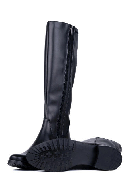 Kozaki damskie skórzane na szerszą łydkę Łukbut 29340-3-Z-001 