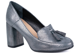 Czółenka na słupku z frędzelkami Łukbut 23700-3-J-680