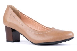 Beżowe klasyczne czółenka damskie Łukbut 21370