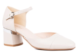 Czółenka damskie na obcasie z odkrytymi bokami Łukbut 24360-3-J-586