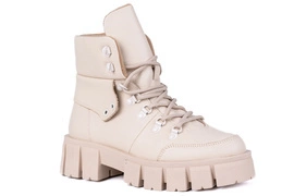 Beżowe trekkingi damskie Łukbut 23020-3-Z-243