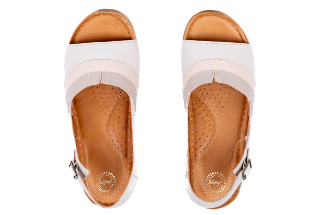 Komfortowe sandały damskie , komfortowe na tęższe stopy Łukbut 11040-3-L-550  