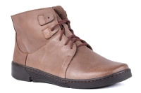 Lekkie skórzane trzewiki damskie,brązowe Łukbut 18160-3-Z-202