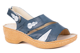 Sandały damskie w kolorze niebieskim, ochraniające haluks Łukbut 13910-3-L-038