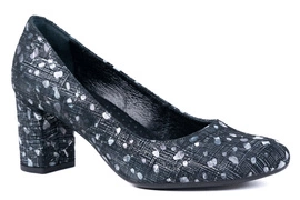 Klasyczne czółenka damskie czarne Łukbut 24710-3-L-424