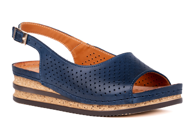 Sandały damskie na koturnie 24770-3-L-436