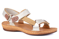 Sportowe sandały damskie  na rzepy , w złotym kolorze Łukbut 06360-3-L-052