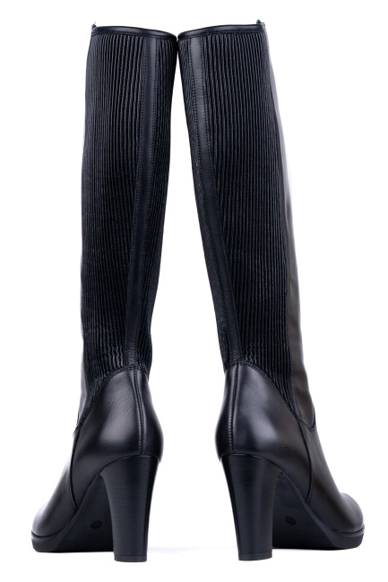 Kozaki damskie skórzane na szerszą łydkę Łukbut 29330-3-Z-001 