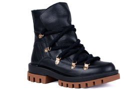 Czarne trekkingi damskie Łukbut 23080-3-Z-001