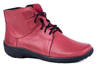 Lekkie skórzane trzewiki damskie bordowe Łukbut 18160-3-Z-209 